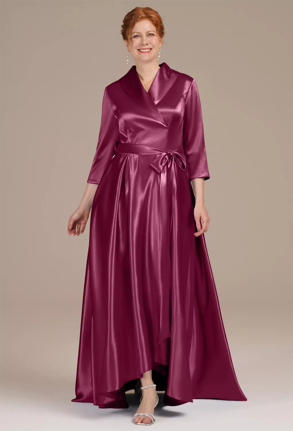 AW Silvia Burgundy  Mother of the Bride Dresses
